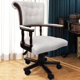 Silla de oficina giratoria blanca de vidaXL, Sillas de oficina - Ref: Foro24-20041, Precio: 280,68 €, Descuento: %