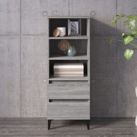 Aparador alto madera contrachapada gris Sonoma 40x36x110 cm de vidaXL, Aparadores - Ref: Foro24-821250, Precio: 74,77 €, Desc...