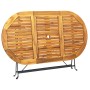 Mesa de jardín madera maciza de acacia ovalada 160x85x74 cm en Mesas de jardín | Comprar online en Foru.es