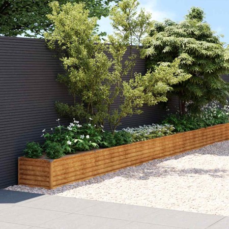 Jardinera acero corten 1152x50x36 cm en Macetas y jardineras | Comprar online en Foru.es