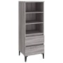 Aparador alto madera contrachapada gris Sonoma 40x36x110 cm de vidaXL, Aparadores - Ref: Foro24-821250, Precio: 74,77 €, Desc...