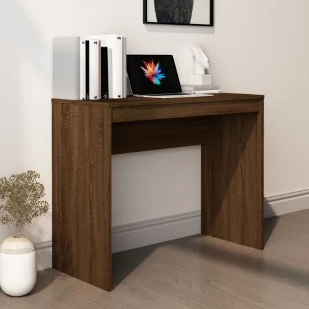 Escritorio de madera contrachapada marrón roble 90x40x72 cm de vidaXL, Escritorios - Ref: Foro24-815305, Precio: 51,01 €, Des...