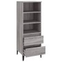 Aparador alto madera contrachapada gris Sonoma 40x36x110 cm de vidaXL, Aparadores - Ref: Foro24-821250, Precio: 74,77 €, Desc...