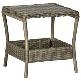 Mesa de jardín ratán sintético marrón 45x45x46,5 cm en Mesas de jardín | Comprar online en Foru.es