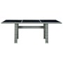 Mesa de jardín de ratán sintético y vidrio templado gris claro en Mesas de jardín | Comprar online en Foru.es