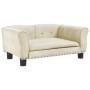 Cama para perros de terciopelo crema 70x45x30 cm de vidaXL, Camas para perros - Ref: Foro24-171830, Precio: 65,95 €, Descuent...