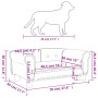 Cama para perros de terciopelo gris oscuro 70x45x30 cm de vidaXL, Camas para perros - Ref: Foro24-171826, Precio: 80,47 €, De...