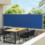 Toldo lateral retráctil para patio azul 140x600 cm en Sombrillas | Comprar online en Foru.es