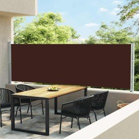 Toldo lateral retráctil para patio marrón 140x600 cm en Sombrillas | Comprar online en Foru.es