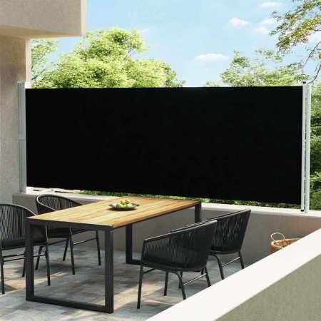 Toldo lateral retráctil para patio negro 600x160 cm en Sombrillas | Comprar online en Foru.es