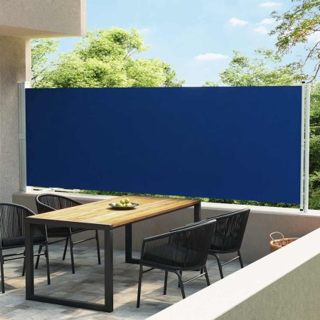 Toldo lateral retráctil para patio azul 600x160 cm en Sombrillas | Comprar online en Foru.es