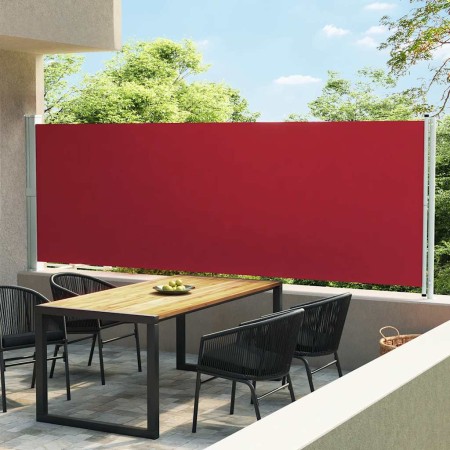 Toldo lateral retráctil para patio rojo 600x160 cm en Sombrillas | Comprar online en Foru.es