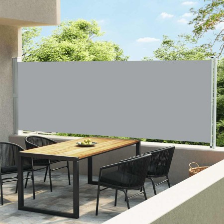Toldo lateral retráctil para patio gris 600x160 cm en Sombrillas | Comprar online en Foru.es