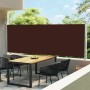 Toldo lateral retráctil para patio marrón 600x160 cm en Sombrillas | Comprar online en Foru.es