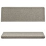 Alfombras de peldaños de escalera 15 uds gris claro 65x21x4 cm de vidaXL, Alfombrillas para escalones - Ref: Foro24-134570, P...