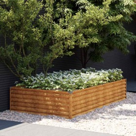 Jardinera acero corten 195x100x36 cm en Macetas y jardineras | Comprar online en Foru.es
