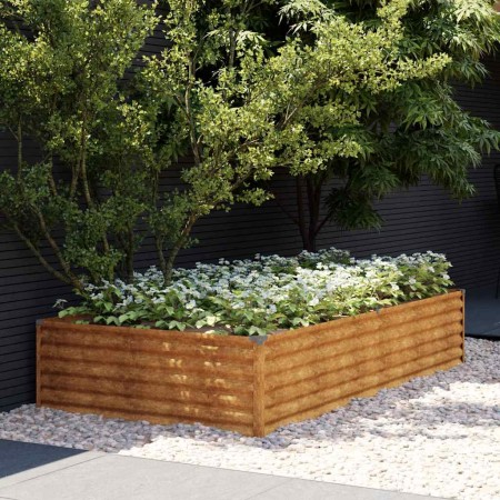 Jardinera acero corten 195x100x36 cm en Macetas y jardineras | Comprar online en Foru.es