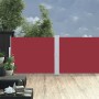 Toldo lateral retráctil para patio rojo 140x1200 cm en Sombrillas | Comprar online en Foru.es