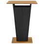 Mesa alta ratán sintético y madera de acacia negro 80x80x110 cm en Mesas de jardín | Comprar online en Foru.es