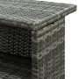 Mesa alta de jardín ratán sintético gris 120x55x110 cm en Mesas de jardín | Comprar online en Foru.es