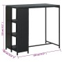 Mesa bar estante almacenaje 120x60x110cm ratán sintético negro en Mesas de comedor | Comprar online en Foru.es
