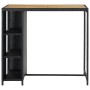 Mesa bar estante almacenaje 120x60x110 cm ratán sintético negro en Mesas de comedor | Comprar online en Foru.es