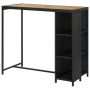 Mesa bar estante almacenaje 120x60x110 cm ratán sintético negro en Mesas de comedor | Comprar online en Foru.es