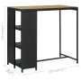 Mesa bar estante almacenaje 120x60x110 cm ratán sintético negro en Mesas de comedor | Comprar online en Foru.es