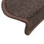Alfombrillas de escalera 10 unidades marrón café 65x24x4 cm de vidaXL, Alfombrillas para escalones - Ref: Foro24-149759, Prec...