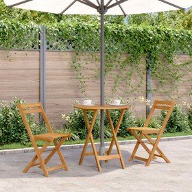 Mesa plegable de jardín de madera maciza de acacia 70 cm en Mesas de jardín | Comprar online en Foru.es