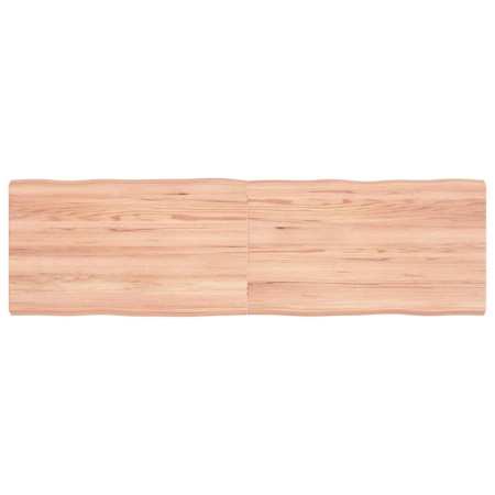Tablero mesa madera tratada borde natural marrón 140x40x(2-4)cm de vidaXL, Tableros para mesas - Ref: Foro24-363962, Precio: ...