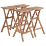 Taburetes plegables de cocina 4 unidades madera de teca maciza de vidaXL, Sillas de jardín - Ref: Foro24-44728, Precio: 273,4...