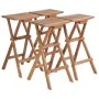 Taburetes plegables de cocina 4 unidades madera de teca maciza de vidaXL, Sillas de jardín - Ref: Foro24-44728, Precio: 267,6...