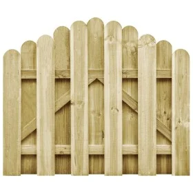 Puerta de jardín madera de pino impregnada 100x75 cm de vidaXL, Puertas de jardín - Ref: Foro24-45326, Precio: 38,19 €, Descu...