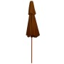 Sombrilla de dos niveles palo de madera terracota 270 cm en Sombrillas | Comprar online en Foru.es