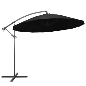 Sombrilla colgante con palo de aluminio negro 3 m de vidaXL, Sombrillas - Ref: Foro24-47226, Precio: 110,81 €, Descuento: %