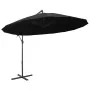 Sombrilla colgante con palo de aluminio negro 3 m de vidaXL, Sombrillas - Ref: Foro24-47226, Precio: 110,81 €, Descuento: %