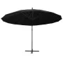 Sombrilla colgante con palo de aluminio negro 3 m de vidaXL, Sombrillas - Ref: Foro24-47226, Precio: 110,81 €, Descuento: %