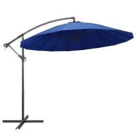 Sombrilla colgante con palo de aluminio azul 3 m de vidaXL, Sombrillas - Ref: Foro24-47227, Precio: 137,37 €, Descuento: %