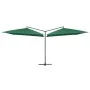 Sombrilla doble de jardín palo de acero verde 250x250 cm de vidaXL, Sombrillas - Ref: Foro24-47320, Precio: 133,57 €, Descuen...