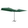 Sombrilla doble de jardín palo de acero verde 250x250 cm de vidaXL, Sombrillas - Ref: Foro24-47320, Precio: 133,57 €, Descuen...