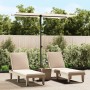 Sombrilla de jardín con palo de aluminio blanco arena 180x110cm de vidaXL, Sombrillas - Ref: Foro24-47329, Precio: 42,42 €, D...