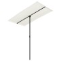 Sombrilla de jardín con palo de aluminio blanco arena 180x110cm de vidaXL, Sombrillas - Ref: Foro24-47329, Precio: 42,42 €, D...