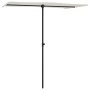 Sombrilla de jardín con palo de aluminio blanco arena 180x110cm de vidaXL, Sombrillas - Ref: Foro24-47329, Precio: 42,42 €, D...