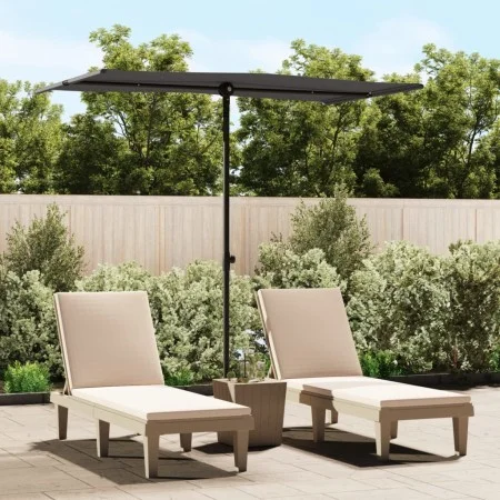 Anthracite gray aluminum pole garden umbrella 180x110 cm by vidaXL, Umbrellas - Ref: Foro24-47330, Price: 41,64 €, Discount: %