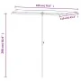 Anthracite gray aluminum pole garden umbrella 180x110 cm by vidaXL, Umbrellas - Ref: Foro24-47330, Price: 41,64 €, Discount: %