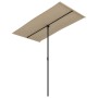 Sombrilla de jardín con palo de aluminio gris taupe 180x110 cm de vidaXL, Sombrillas - Ref: Foro24-47331, Precio: 46,28 €, De...