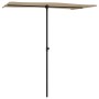 Sombrilla de jardín con palo de aluminio gris taupe 180x110 cm de vidaXL, Sombrillas - Ref: Foro24-47331, Precio: 46,28 €, De...