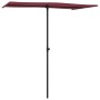 Sombrilla de jardín con palo de aluminio rojo burdeos 180x110cm de vidaXL, Sombrillas - Ref: Foro24-47332, Precio: 61,29 €, D...
