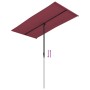 Sombrilla de jardín con palo de aluminio rojo burdeos 180x110cm de vidaXL, Sombrillas - Ref: Foro24-47332, Precio: 61,29 €, D...